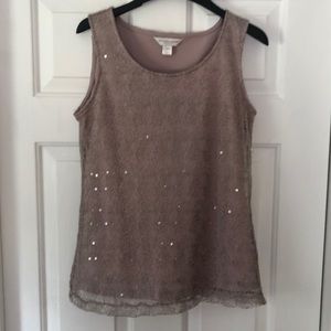 EUC - C&B Sequin and lace top